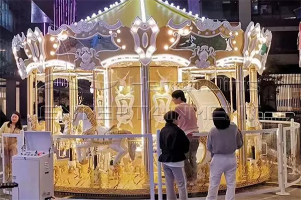 dreamy romantic small carousel merry go round carnival rides