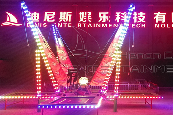 portable bumgee jumping LED lights for fair use