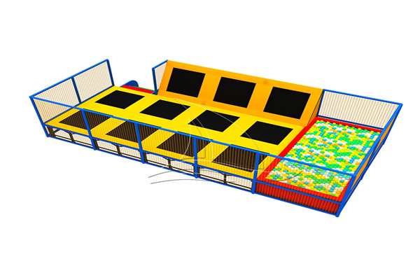 trampoline soft playground with sea ball pits